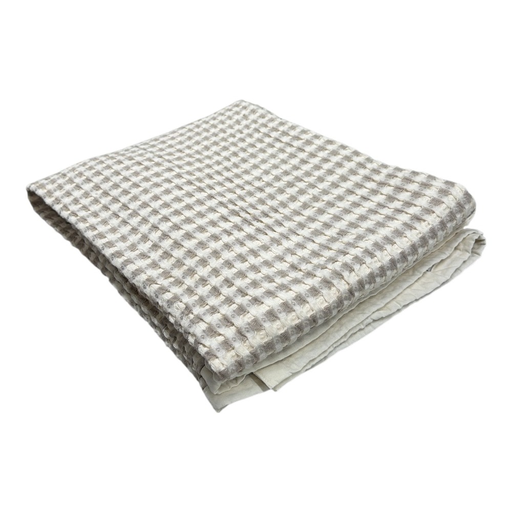 Parachute Waffle Cotton Throw 50x70 Putty NWT